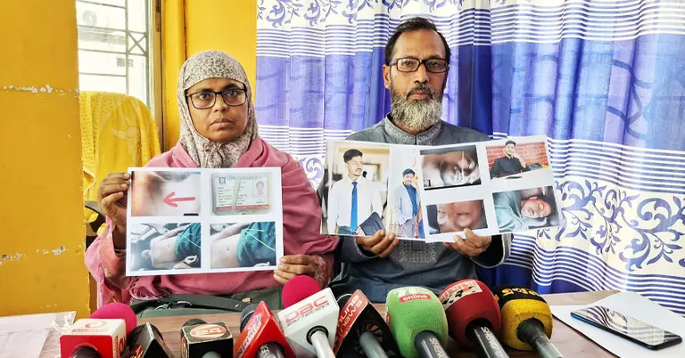 নিহত শিক্ষার্থী নাফিউলের মা-বাবা